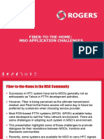 Fiber-To-The-Home: Mso Application Challenges