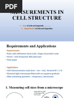 Measurements in Cell Structure 1