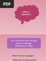 What Is Linguistics?