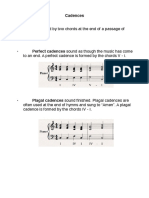 A Cadence Is Formed by Two Chords at The End of A Passage of Music