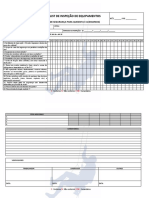 Checklist de Inspeção de Equipamentos - Cinto de Segurança - MENSAL