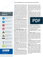 Instructions For Use and Safety: 12V Agm (Vrla) Batteries
