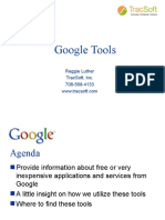 Google Tools: Reggie Luther Tracsoft, Inc. 706-568-4133