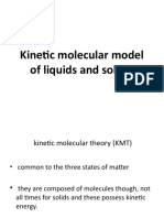 Kinetic Molecular Model of Liquids and Solids