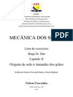 Resolução Braja M Das - Capítulo 02 - Origem Do Solo e Tamanho Dos Grãos