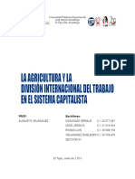 La Agricultura y La División Internacional Del Trabajo en El Sistema Capitalista