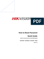 How To Reset Password Quick Guide: Hikvision Technical Support Team