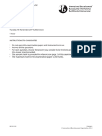 Chemistry Higher Level Paper 1: 8814-6101 18 Pages © International Baccalaureate Organization 2014