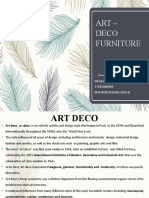 Art - Deco Furniture: Megha Jain 17025006009 Interior Design (Sem-8)