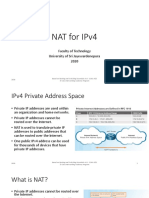 Nat For Ipv4: Faculty of Technology University of Sri Jayewardenepura 2020