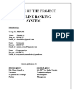 Title of The Project Online Banking System