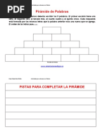 Actividades Dislexia Pirámide de Palabras Plantilla