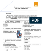 Examen de Conocimientos para Capataz Montaje Electromecànico