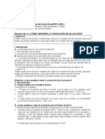 Reunión 4. La Convicción de Salvación. DII. NIVEL I