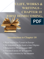 Rizal'S Life, Works & Writings - First Homecoming, 1887-88