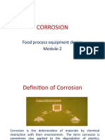 Corrosion: Food Process Equipment Design Module-2