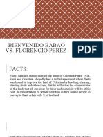 Bienvenido Babao vs. Florencio Perez