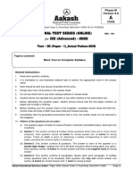 FTS-30 - Paper-1 - JEE Advanced-2020 - 19-09-2020 PDF