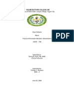 Case Analysis On Fluid and Electrolyte Imbalance