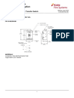 Kidde Fire Systems Component Description: Electric Main-to-Reserve Transfer Switch