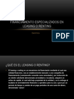 Financiamiento Especializados en Leasing o Renting