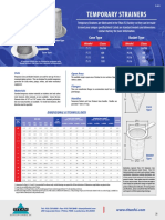 Temporary Strainers: Cone Type Basket Type