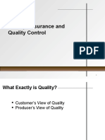 Quality Assurance and Quality Control