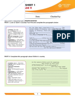 Grade 9: Worksheet 1