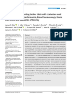 Effects of Supplementing Broiler Diets With Coriander Seed Powder On Growth Performance, Blood Haematology, Ileum Microflora and Economic Efficiency