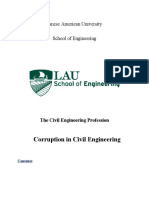 Corruption in Civil Engineering: Lebanese American University School of Engineering