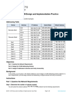 Packet Tracer - VLSM Design and Implementation Practice Topology