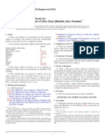 Standard Test Methods For Chemical Analysis of Zinc Dust