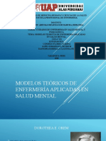 Modelos Teóricos de Enfermería Aplicadas en Salud Mental