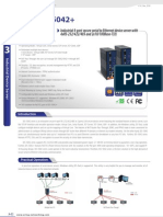 Industrial 4-Port Secure Serial To Ethernet Device Server With 4xRS-232/422/485 and 2x10/100Base-T (X)