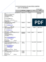 Lahore Stock Exchange (Guarantee) Limited List of Members 05-01-2011