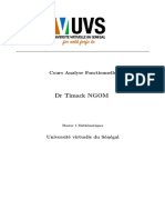 DR Timack NGOM: Cours Analyse Fonctionnelle