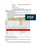 Tarea 6° 15 de Septiembre