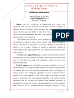 Facilities Layout Narrative Report Part 1