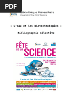 2013 Bibliographie Eau Biotechnologies BUEvry