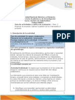 Guía de Actividades y Rúbrica de Evaluación - Unidad - Paso 2 - Proponer El Proyecto y Aplicar La Gestión de Los Interesados Del Proyecto PDF