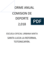 Informe Anual 2018 Deporte