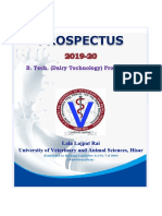 Prospectus B.Tech. (Dairy Technology) 2019-20 PDF