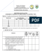 Monitotring Tools During Quarterly Exam