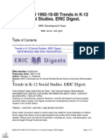 ED351278 1992-10-00 Trends in K-12 Social Studies. ERIC Digest