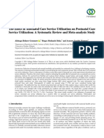 Research Article The Effect of Antenatal Care Service Utilization On Postnatal Care Service Utilization: A Systematic Review and Meta-Analysis Study