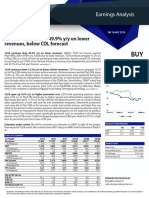 1Q18 Earnings Drop 49.9% Y/y On Lower Revenues, Below COL Forecast