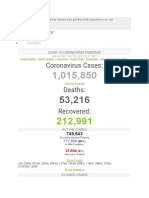 Coronavirus Cases: Deaths: Recovered