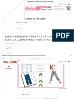 Patrón Pantalón Niñas 4 A 5 Años Gratis - Molde Bermuda, Capri, Short - Ropa Infantil