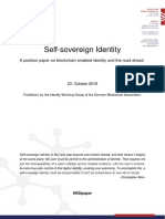 Self-Sovereign Identity: A Position Paper On Blockchain Enabled Identity and The Road Ahead