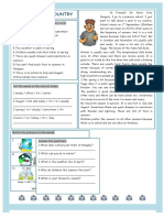 A Year in My Country Weather Reading Comprehension Exercises Tests Warmers Cool - 20163